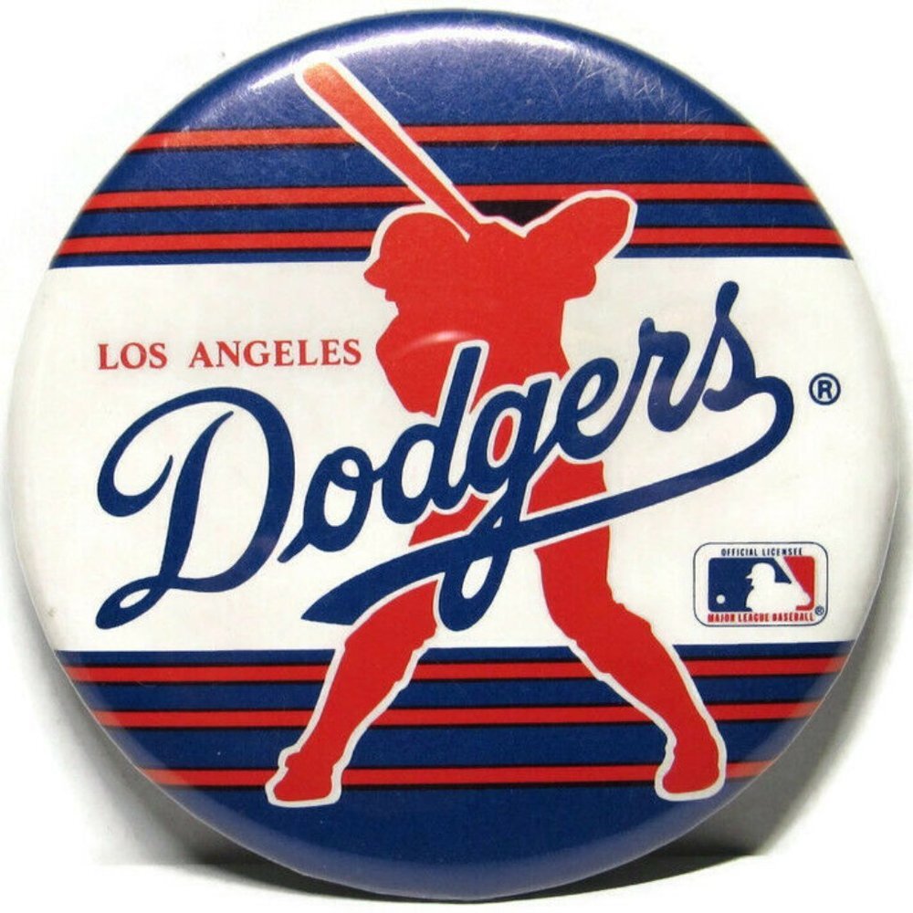 VTG Pinback Los Angeles Dodgers Large 3.5" Officia